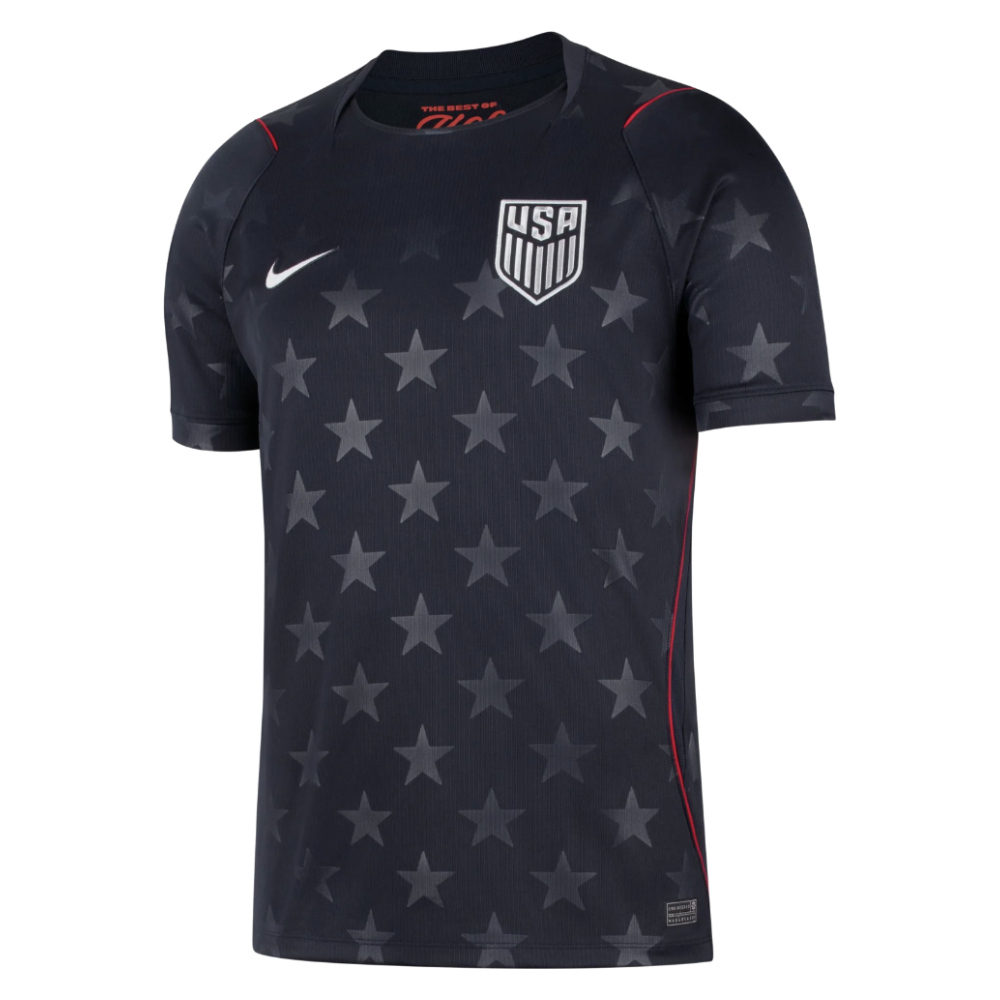 '26-'27 Usa Away Shirt Polyester Made By: Nike Men's Black Extra Small