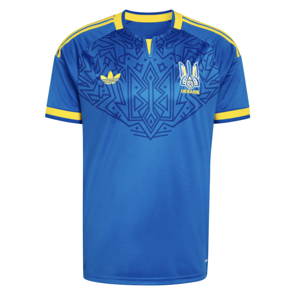 '26-'27 Ukraine Away Shirt Polyester Made By: Adidas Men's Blue Extra Large