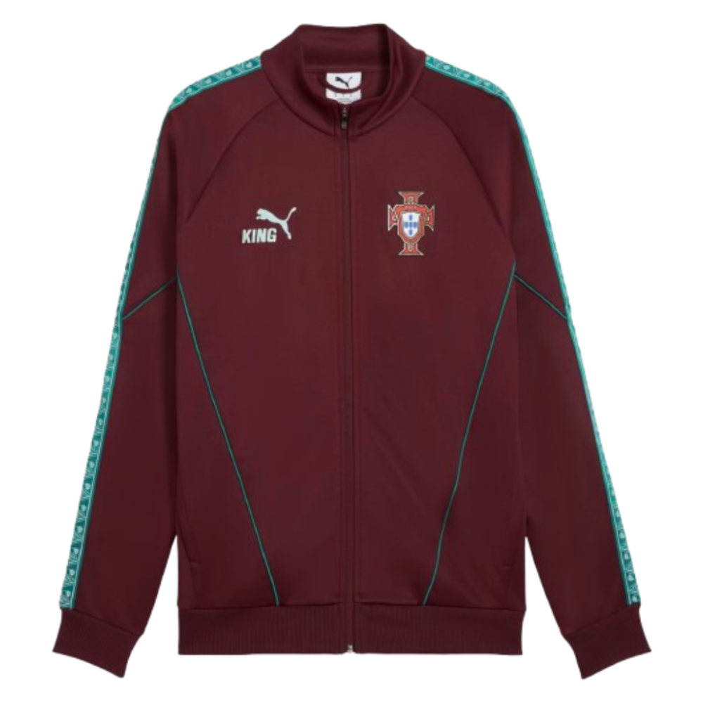 '26-'27 Portugal King Anthem Jacket (Ruby) Polyester Made By: Puma Men's Red Large