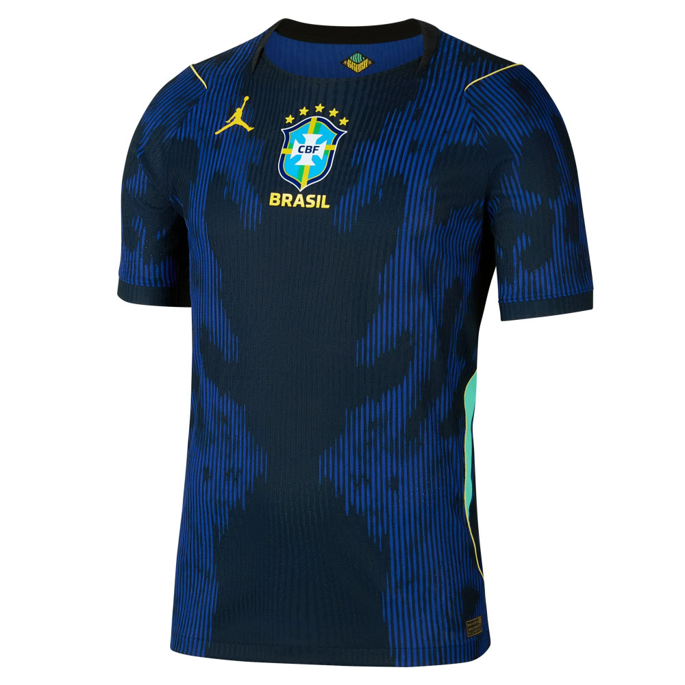 '26-'27 Brazil Match Away Jordan Aero-Fit Authentic Shirt Polyester Made By: Nike Men's Blue Small