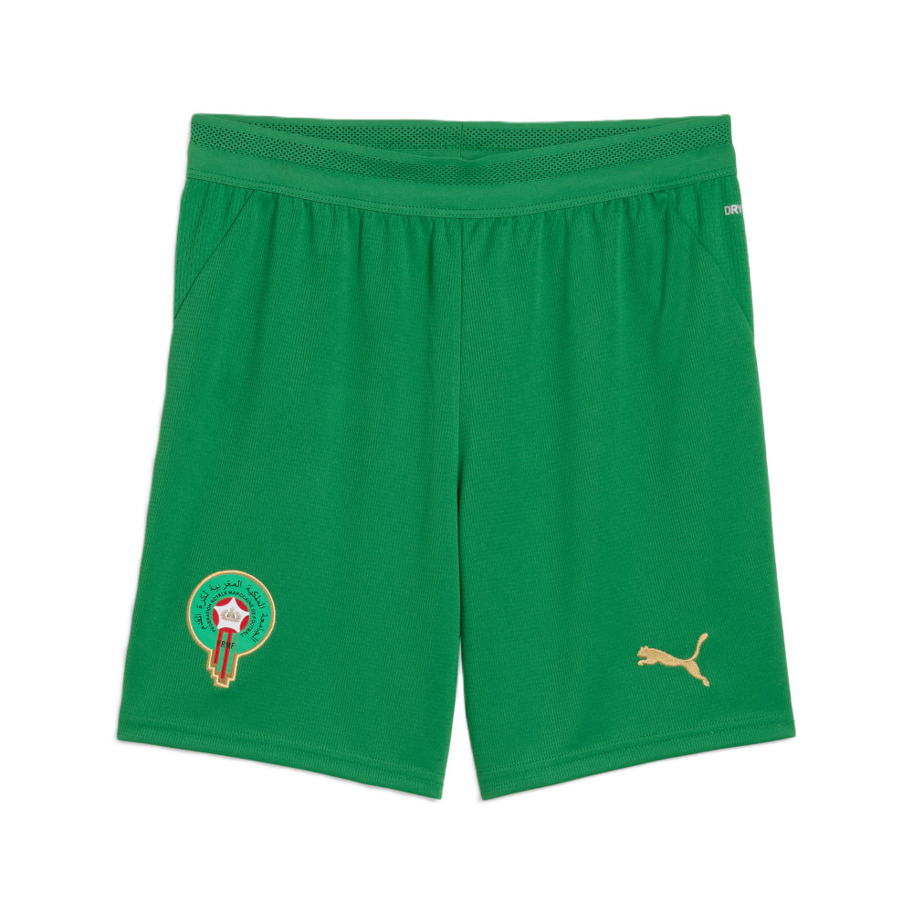'26-'27 Morocco Home Shorts (Green) - Kids Polyester Made By: Puma Unisex Kids Green 24 Waist