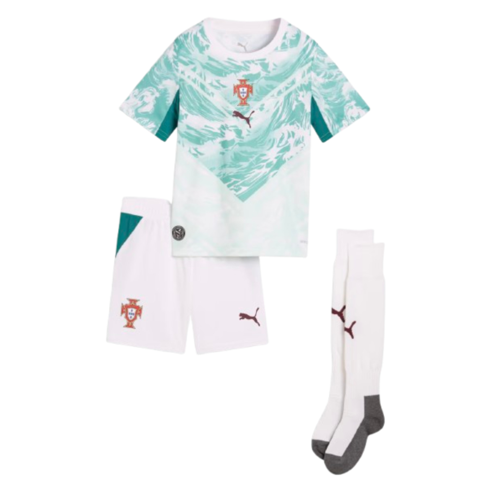 '26-'27 Portugal Away Mini Kit Toddler's Polyester Made By: Puma Unisex Toddler White 3-4 Toddler