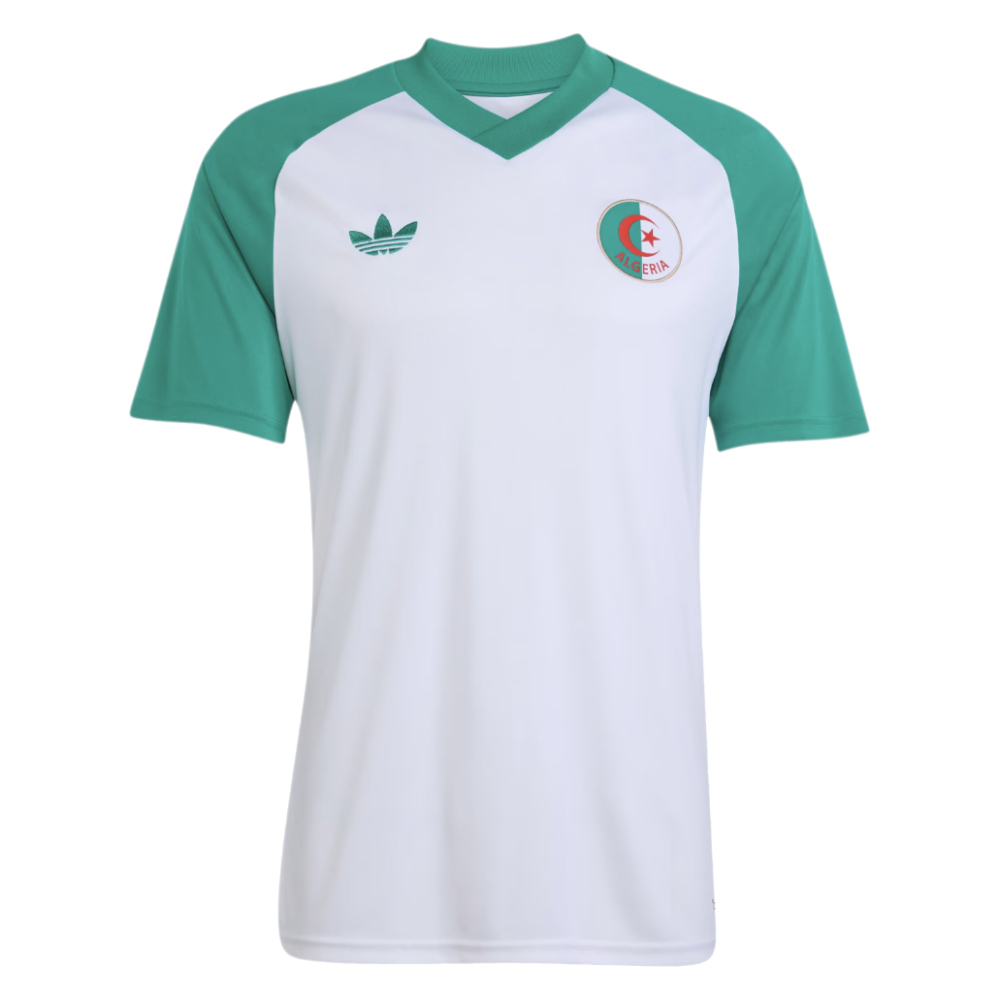 '26-'27 Algeria Away Pre-Match Shirt (White) Polyester Made By: Adidas Men's White 3XL