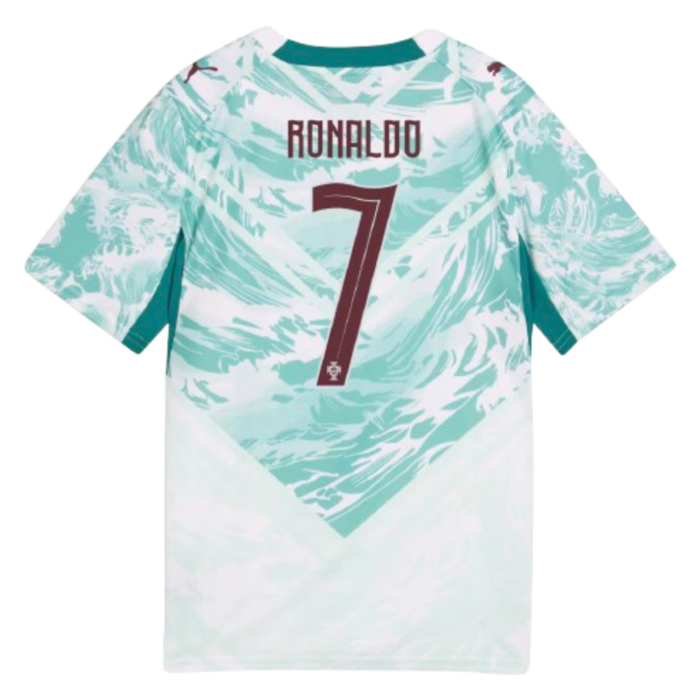 '26-'27 Portugal Ronaldo Away Shirt () Polyester Cristiano Ronaldo Made By: Puma Women's White Xxl