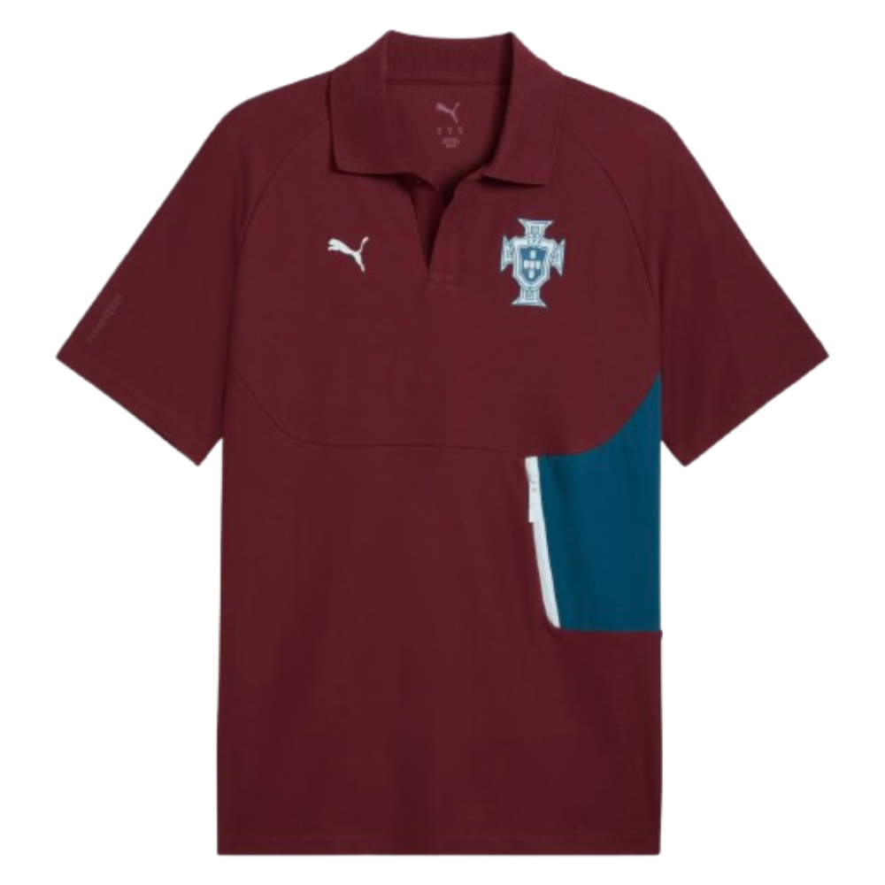 '26-'27 Portugal Pumatech Polo Shirt (Ruby) Polyester Men's Red Extra Large