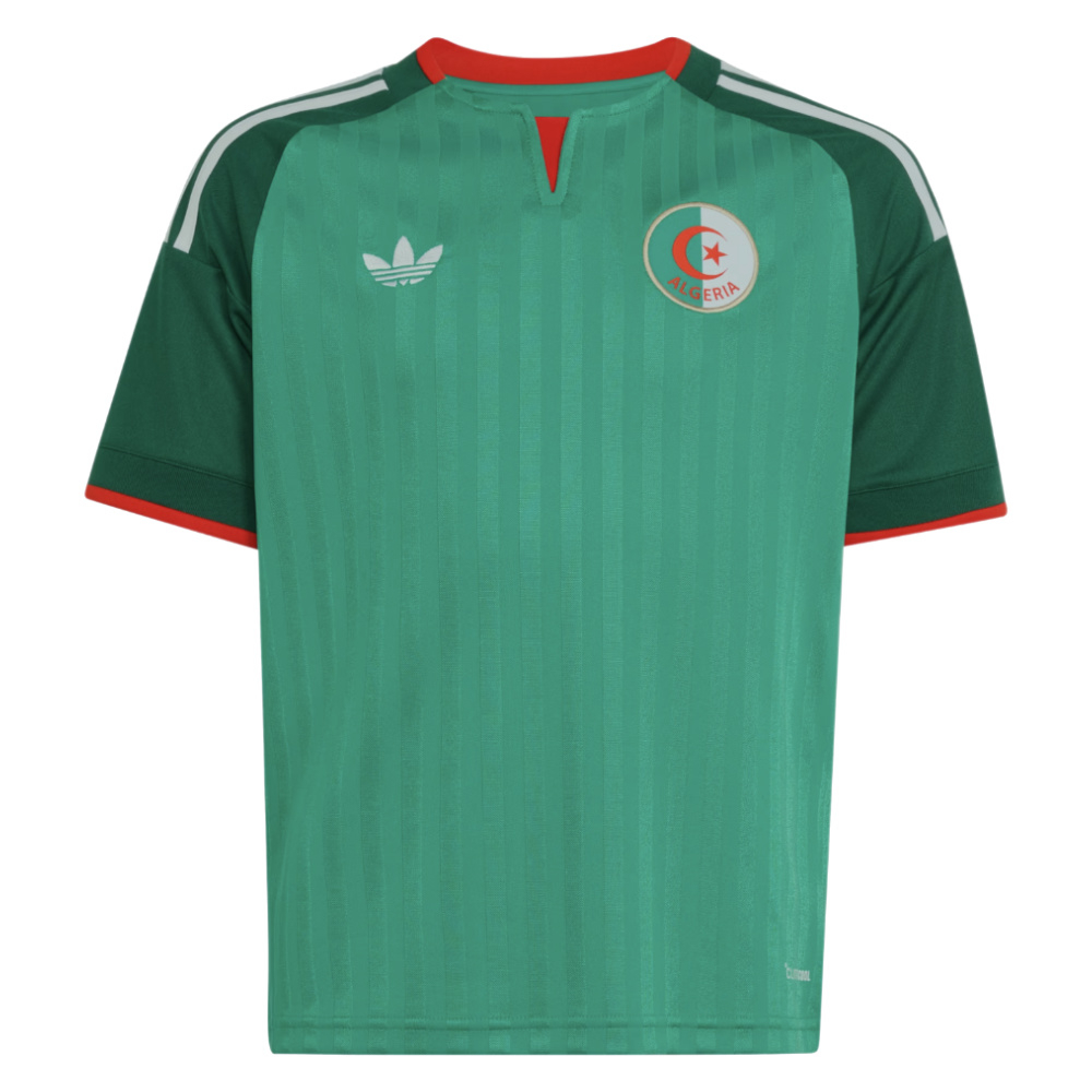 '26-'27 Algeria Away Shirt (Kids) 7-8 Polyester Made By: Adidas Unisex Kids Green Size 13-14