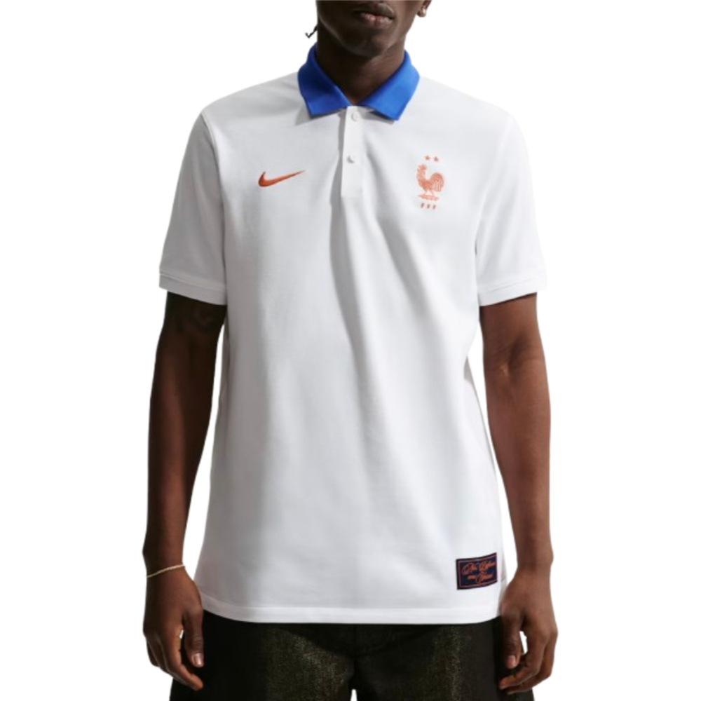 '26-'27 France The Nike Football Polo Shirt (White) Polyester Men's White Small