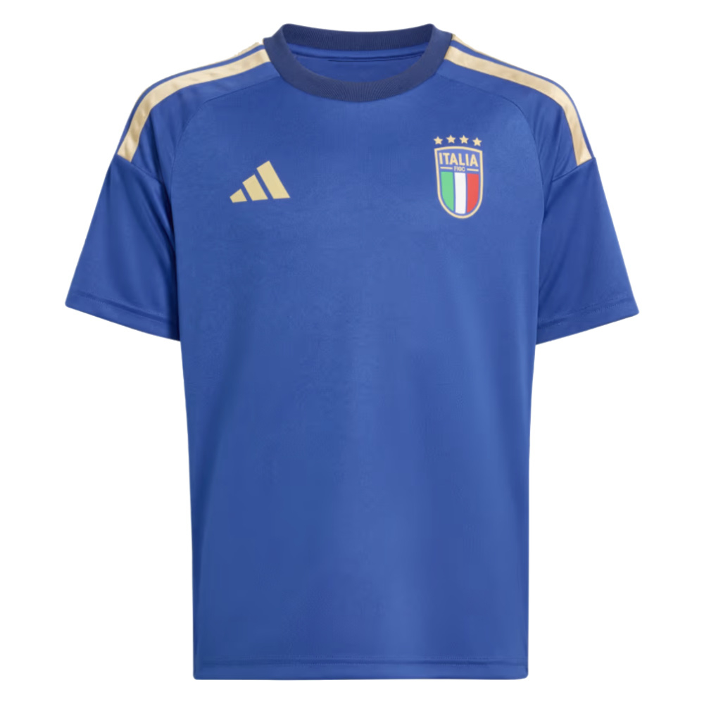 '26-'27 Italy Home Fan Jersey (Kids) Polyester Made By: Adidas Unisex Kids Blue Size 7-8