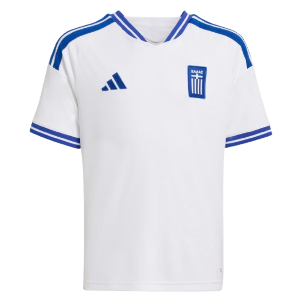 Adidas Kids White Kids Greece Home Shirt 2026 in Size 13 - 14 Years, Sports Direct - Image 4