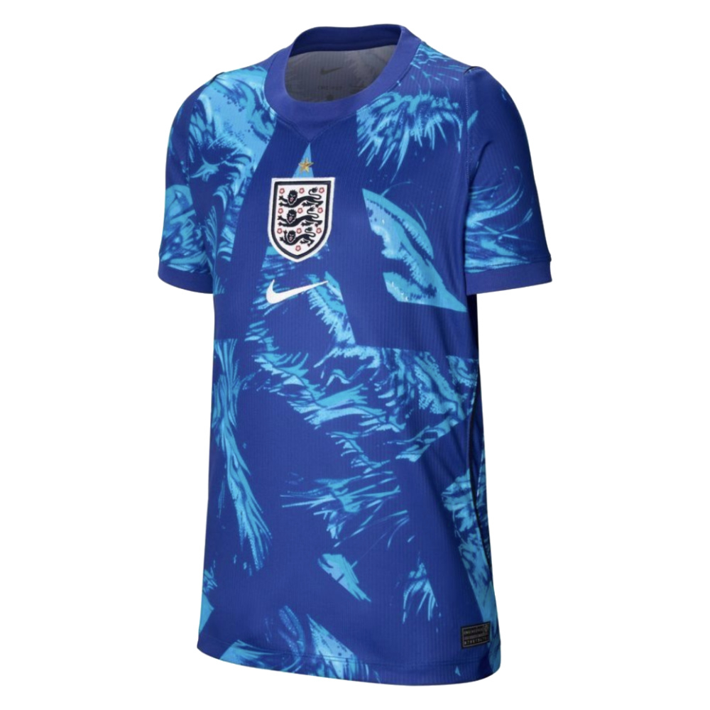 '26-'27 England Home Goalkeeper Shirt (Blue) - Kids Polyester Made By: Nike Unisex Kids Blue Extra Large