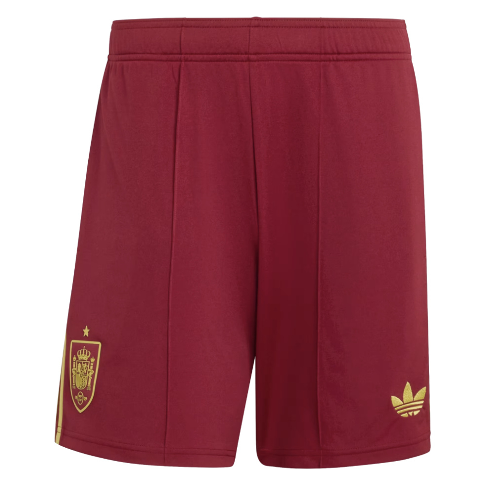 '26-'27 Spain Away Shorts (Burgundy) Polyester Made By: Adidas Men's Burgundy Extra Large