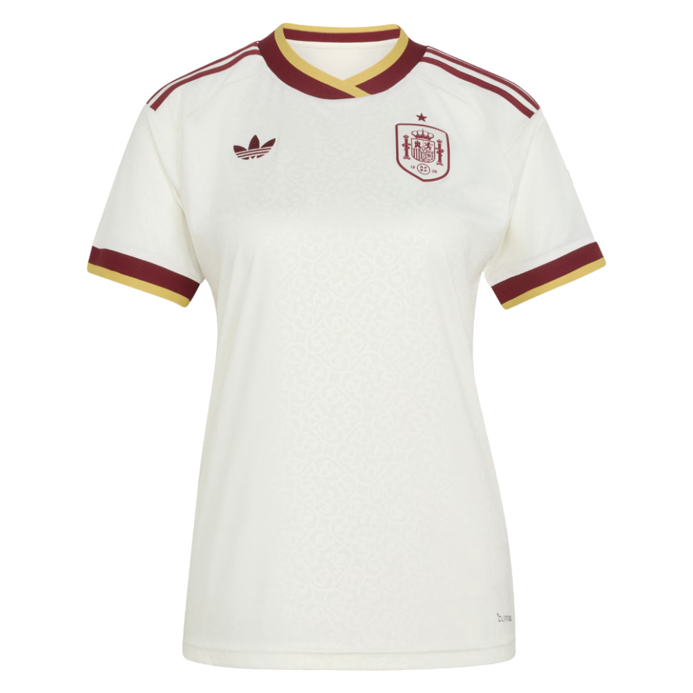 '26-'27 Spain Away Shirt () Polyester Made By: Adidas Women's White Large