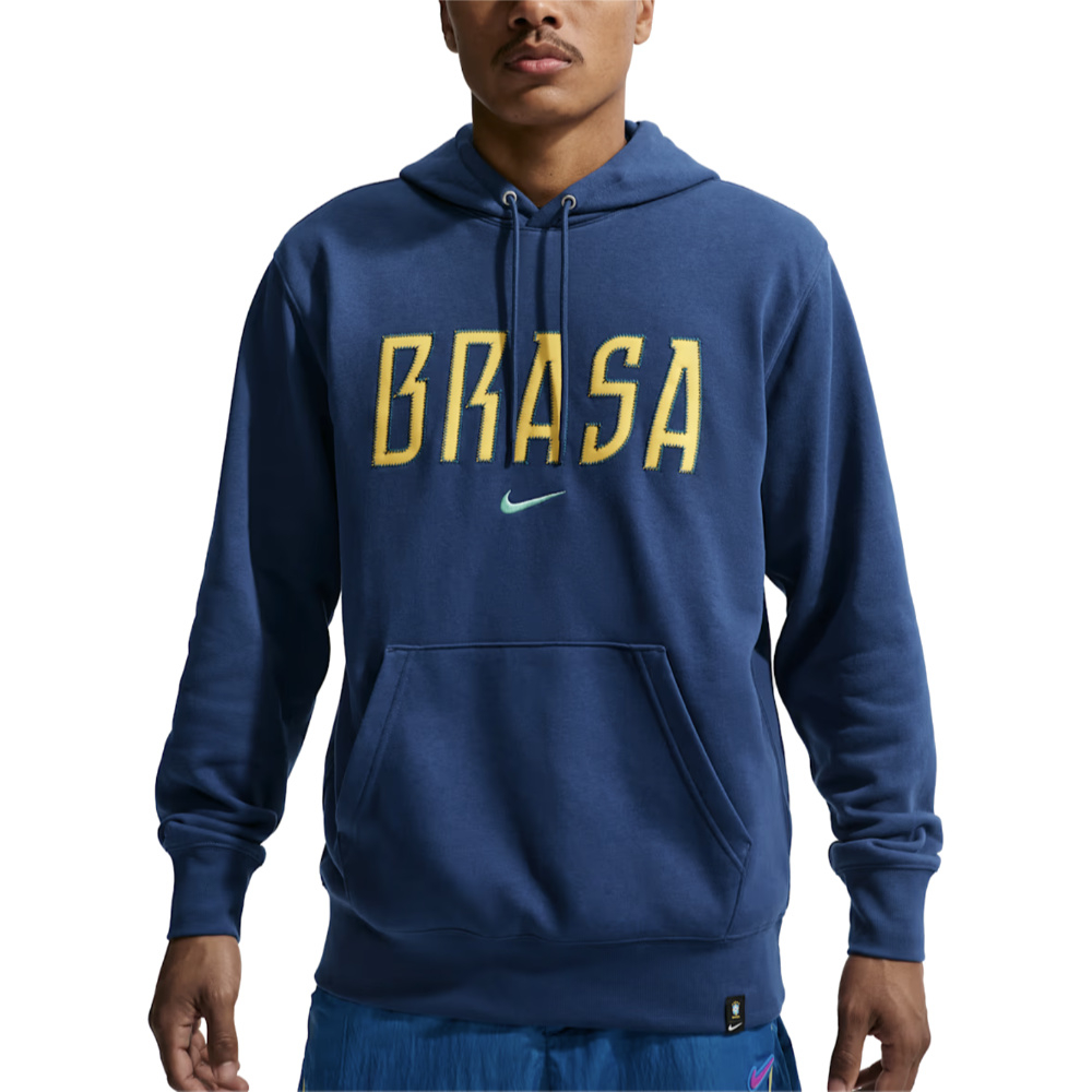 '26-'27 Brazil Nsw Club Hoodie (Coastal ) Polyester Made By: Nike Men's Blue Xxl