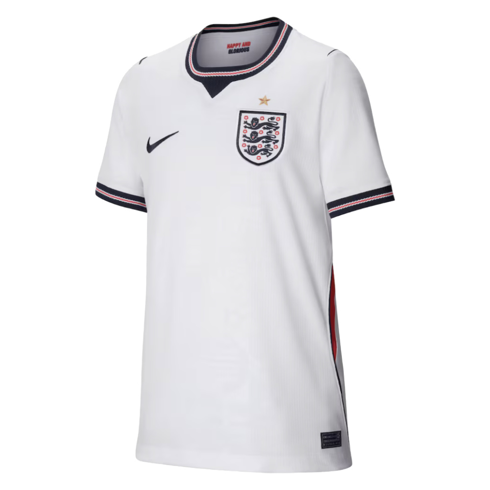 Nike Older Kids England 2026 Dri-FIT Stadium Home Shirt, White/Speed Red/Obsidian/Obsid, Size L - Image 5