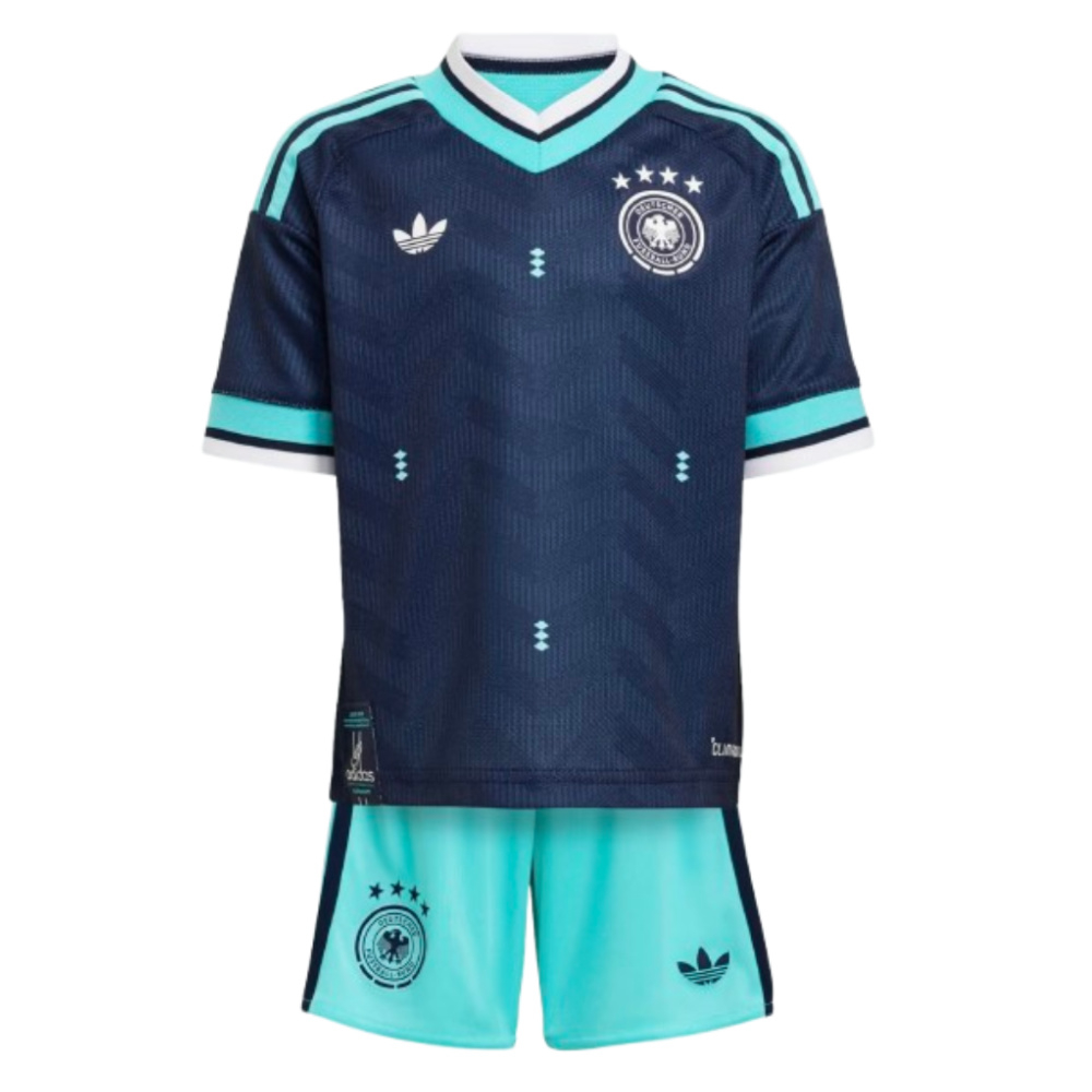'26-'27 Germany Away Mini Kit Toddler's 2-3 Toddler Polyester Made By: Adidas Unisex Toddler Navy 18-24 Mo