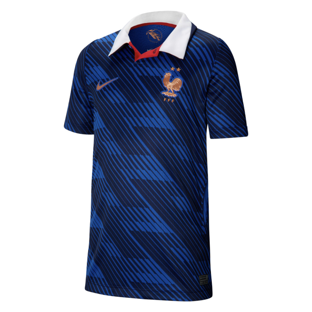 '26-'27 France Home Shirt (Kids) Polyester Made By: Nike Unisex Kids Blue Extra Large - Image 3