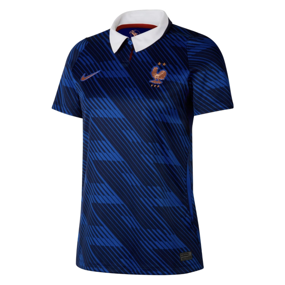 '26-'27 France Home Shirt () Polyester Made By: Nike Women's Blue Extra Large