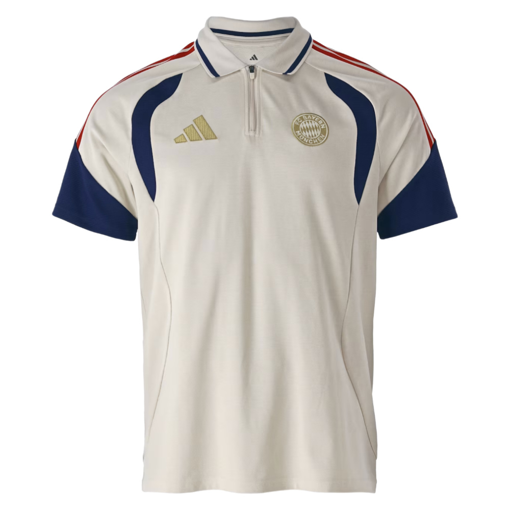 '26-'27 Bayern Munich Polo Shirt (Alumina) Polyester Made By: Adidas Men's Cream Large