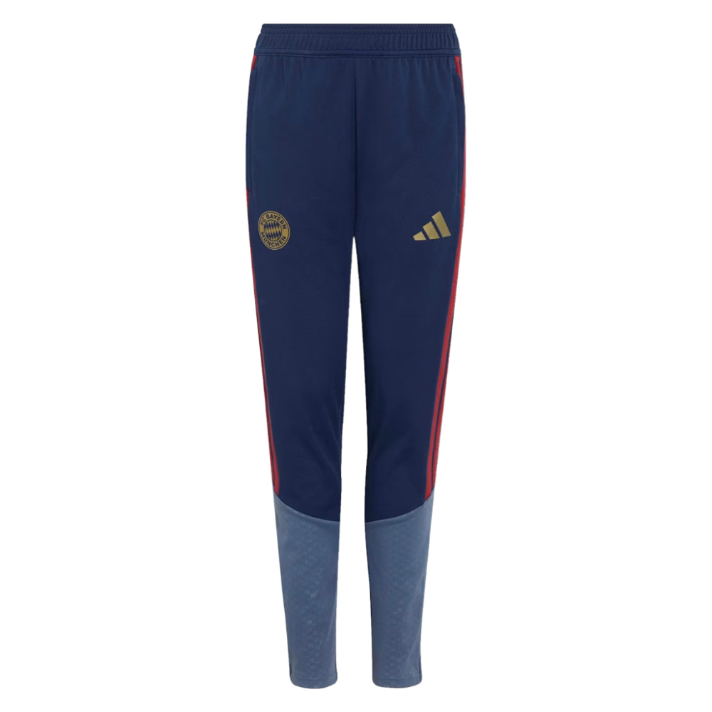 '26-'27 Bayern Munich Training Pants (Night Indigo) - Kids 22 Waist Polyester Made By: Adidas Unisex Kids Navy 24 Waist