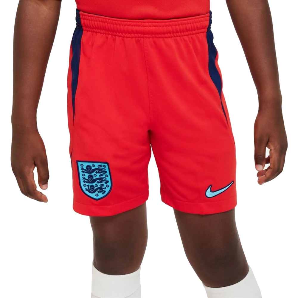 '22-'23 England Away Shorts (Kids) Polyester Made By: Nike Unisex Kids Red Extra Small