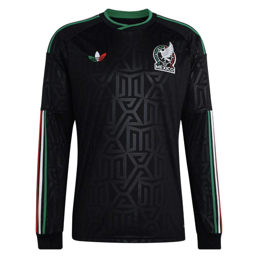'26-'27 Mexico Third Long Sleeves Shirt Polyester Made By: Adidas Men's Black Medium