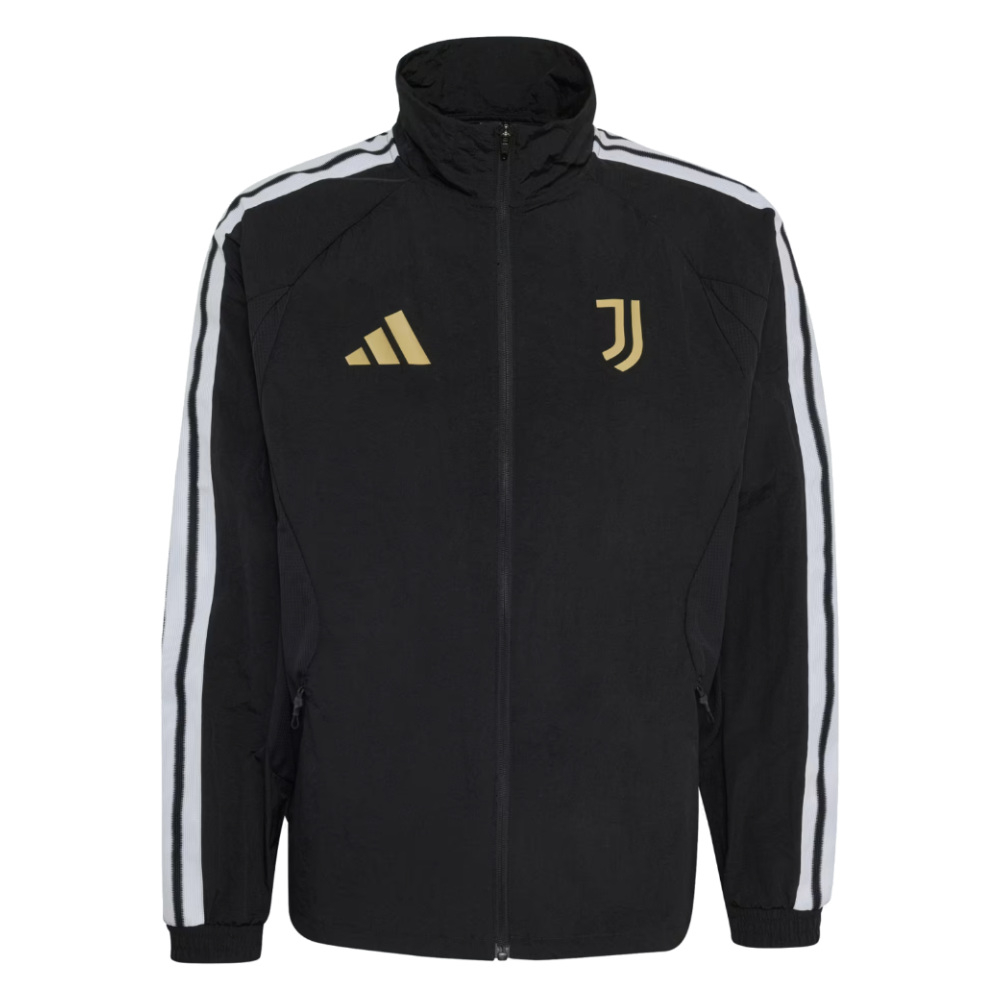 '26-'27 Juventus Anthem Jacket (Black) Polyester Made By: Adidas Men's Black Extra Large