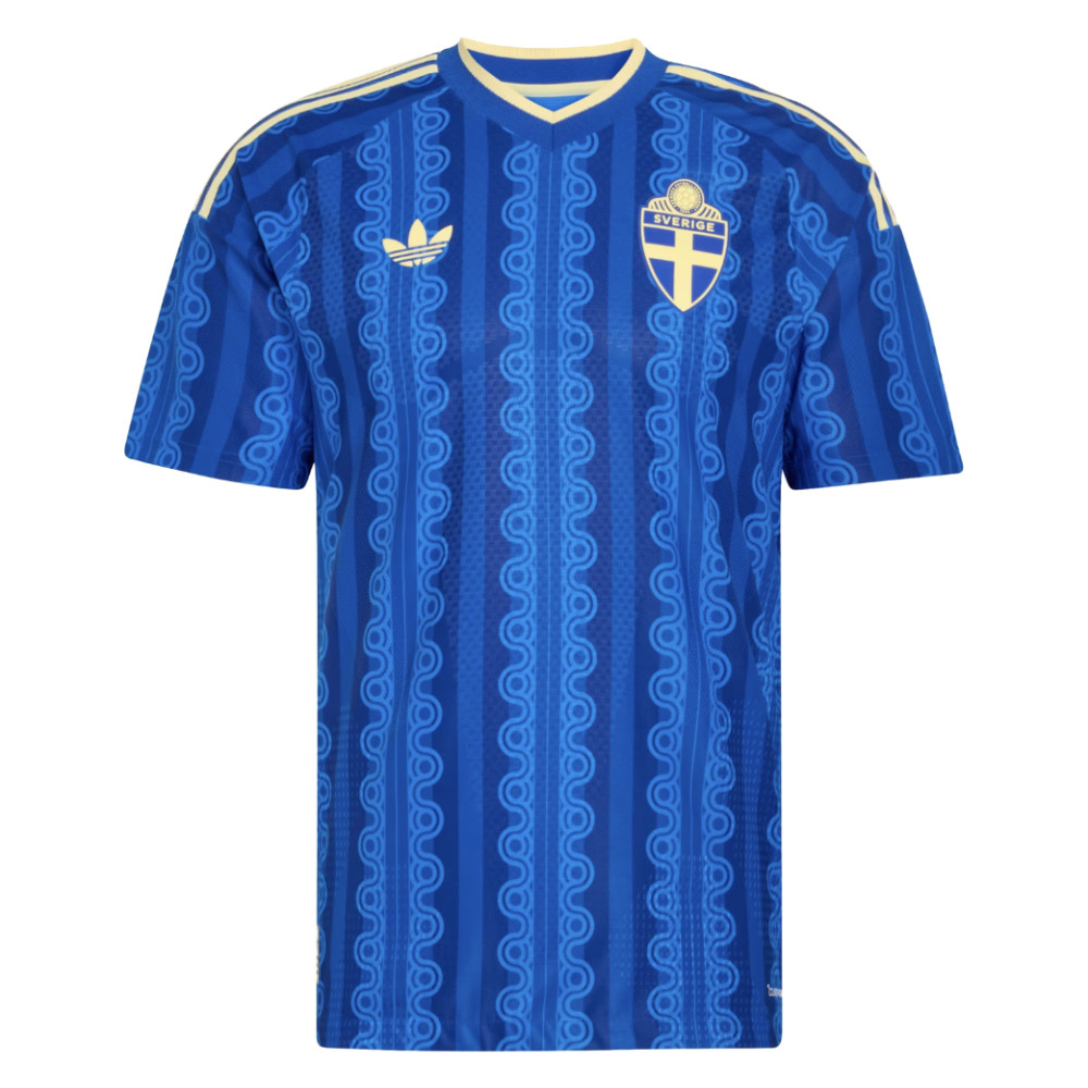 '26-'27 Sweden Authentic Away Shirt Polyester Made By: Adidas Men's Blue Small