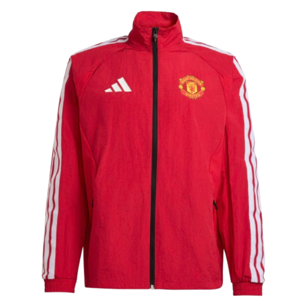 '26-'27 Man Utd Anthem Jacket (Red) Polyester Manchester United Made By: Adidas Men's Red 3XL