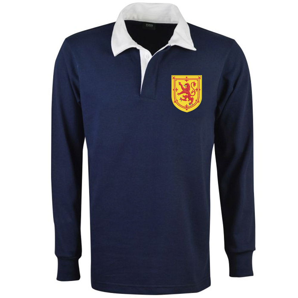 Scotland 1954 Retro Football Shirt Polyester Made By: Toffs Men's Dark Blue Xxl