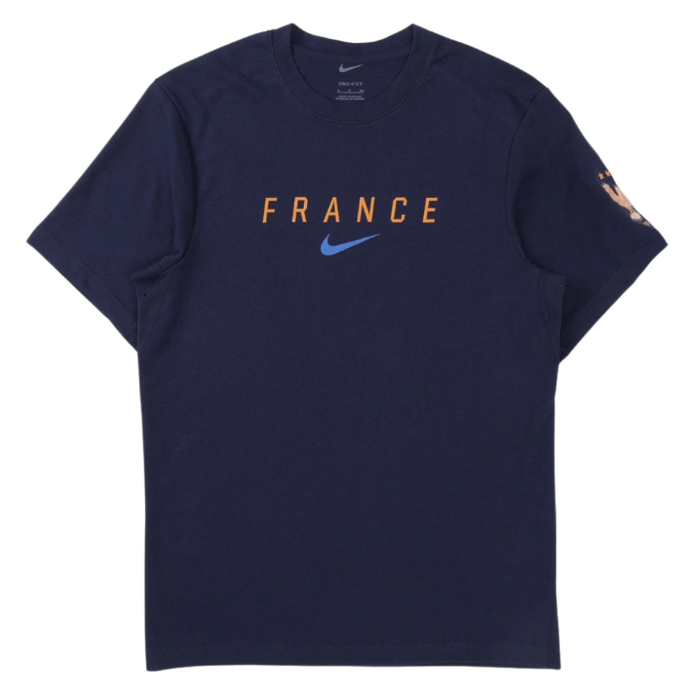 '26-'27 France Primary T-Shirt (Blackened ) Polyester Made By: Nike Men's Blue 3XL