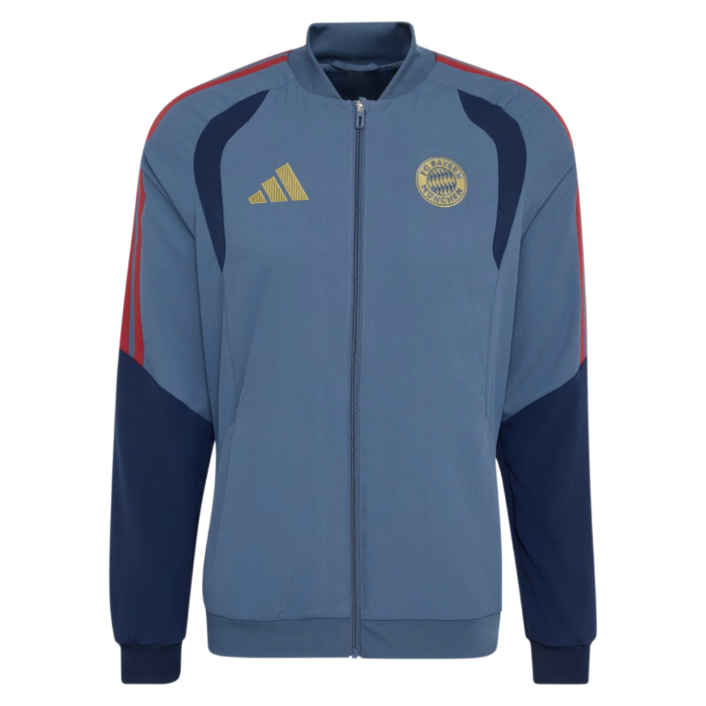 '26-'27 Bayern Munich Presentation Jacket (Preloved Ink) Polyester Made By: Adidas Men's Grey Medium