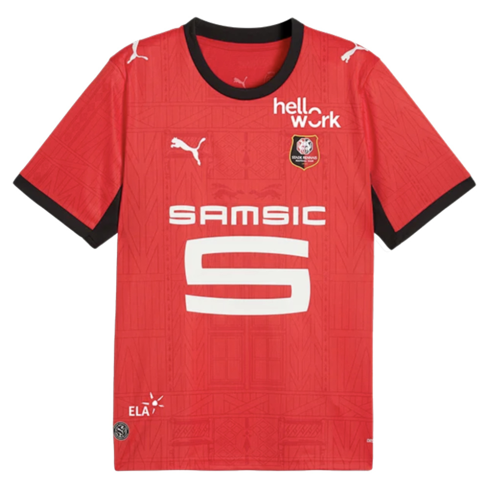 '26-'27 Stade Rennais Home Shirt Polyester Rennes Made By: Puma Men's Red Small