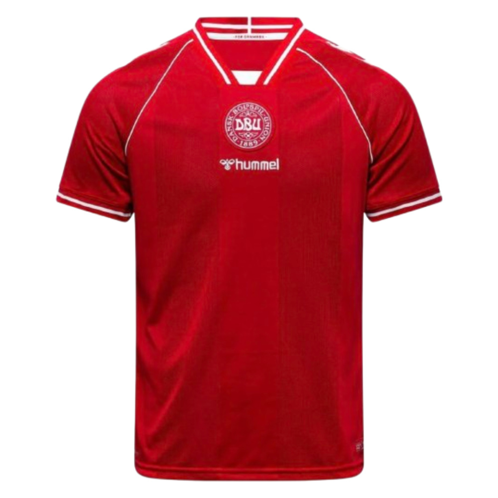 '26-'27 Denmark Home Shirt Polyester Made By: Hummel Men's Red Xxl
