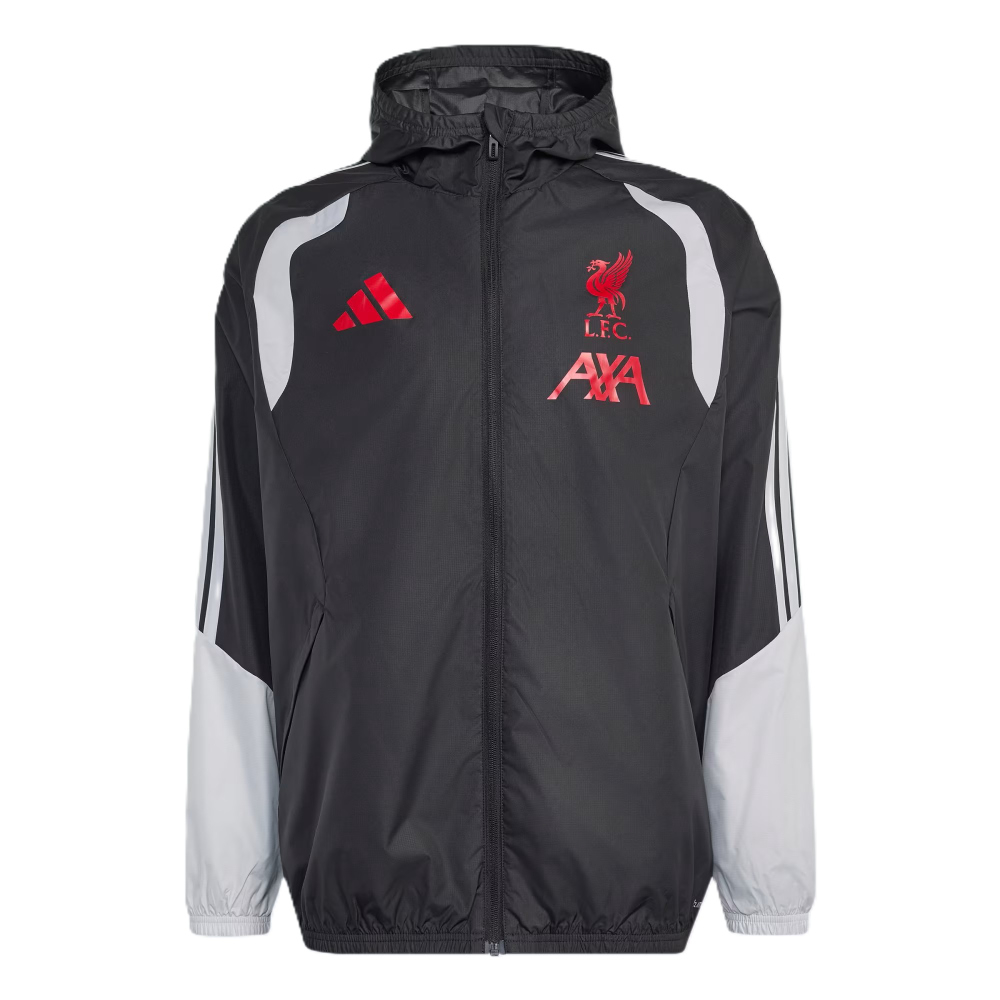 '26-'27 Liverpool Allweather Jacket (Black) Polyester Made By: Adidas Men's Black Medium