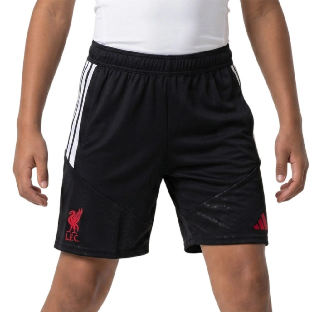 '26-'27 Liverpool Training Shorts (Black) - Kids 22 Waist Polyester Made By: Adidas Unisex Kids Black 24 Waist