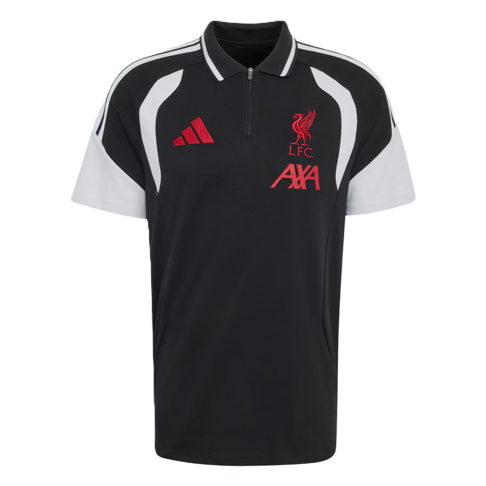 '26-'27 Liverpool Polo Shirt (Black) Polyester Made By: Adidas Men's Black Large