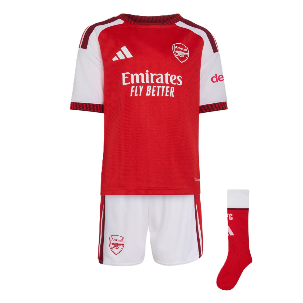 '26-'27 Arsenal Home Mini Kit Toddler's 2-3 Toddler Polyester Made By: Adidas Unisex Toddler Red 18-24 Mo