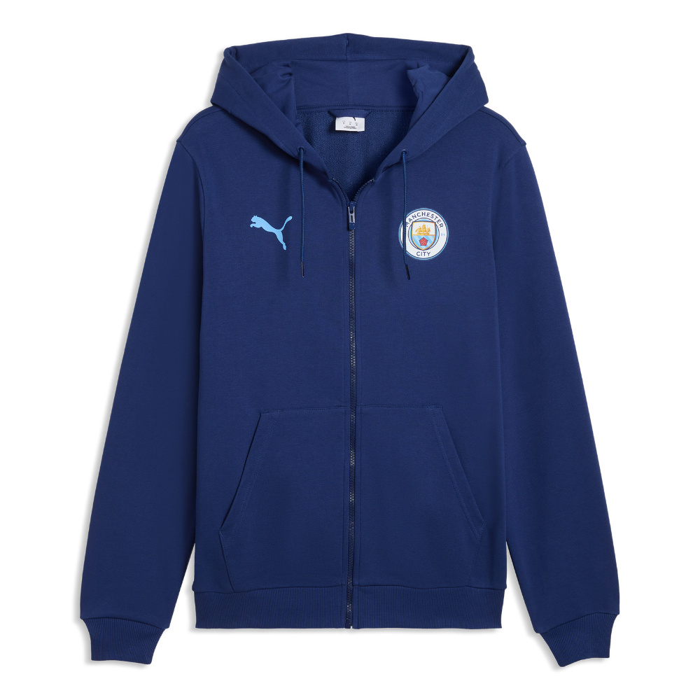 '26-'27 Man City Ftblculture Hooded Sweat Jacket ( Jewel) Polyester Manchester City Made By: Puma Men's Blue Small