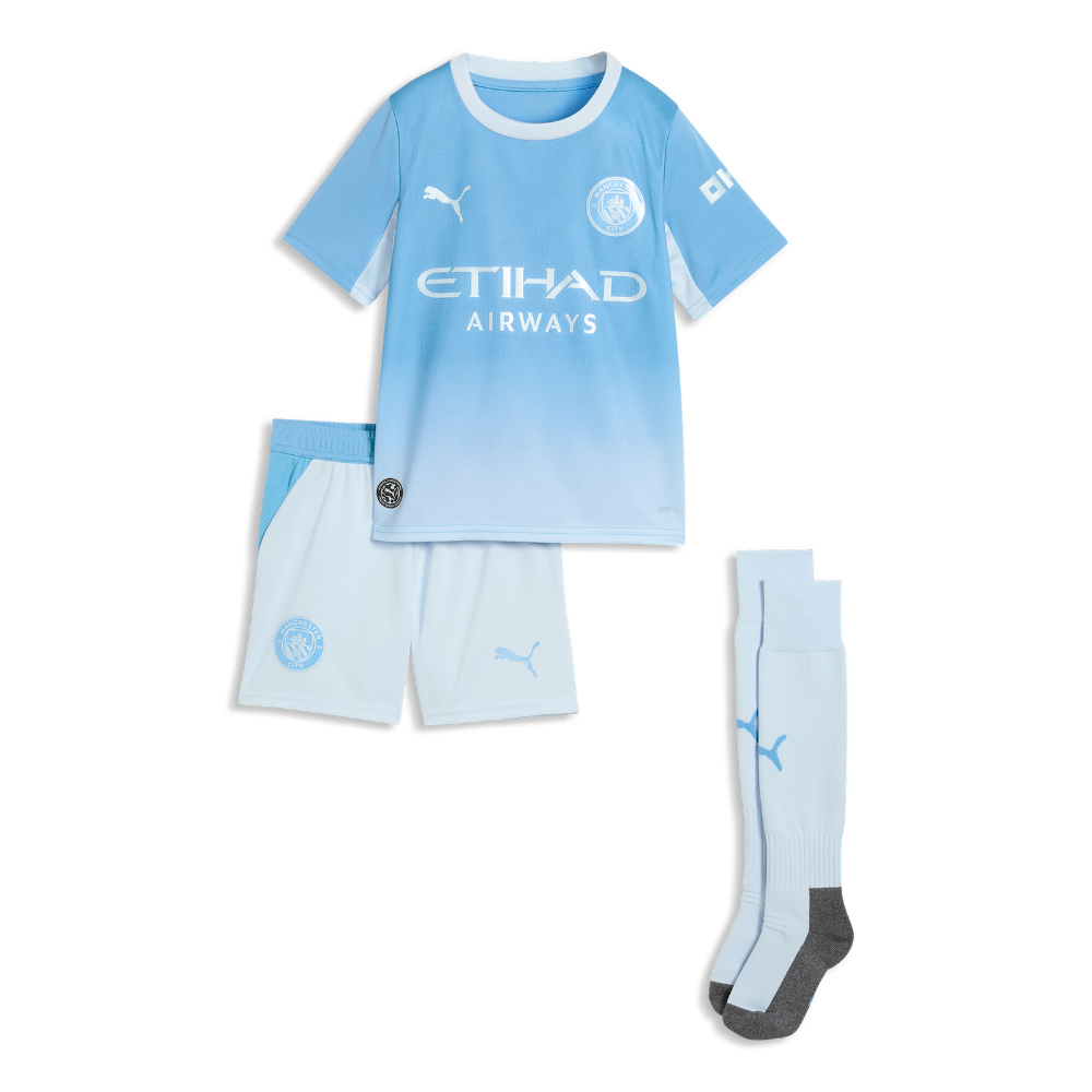 '26-'27 Man City Home Mini Kit Toddler's 1-2 Toddler Polyester Manchester City Made By: Puma Unisex Toddler Blue 2-3 Toddler