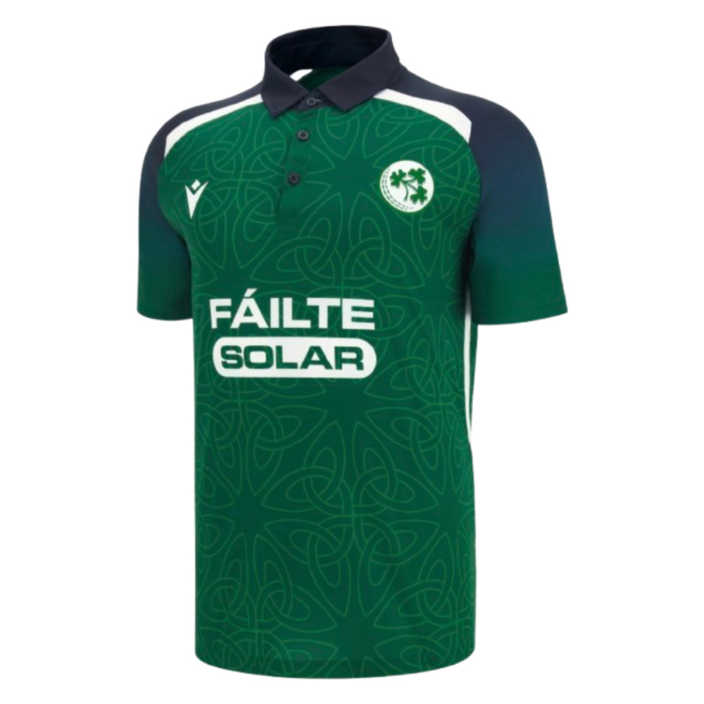 '26-'28 Ireland Cricket Team Odi Match Shirt Polyester Made By: Macron Men's Green Large