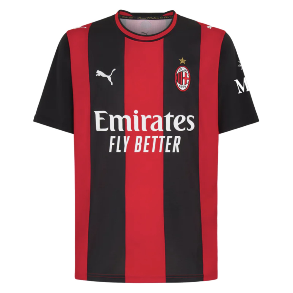 '26-'27 Ac Milan Home Shirt Polyester Made By: Puma Men's Red Extra Small