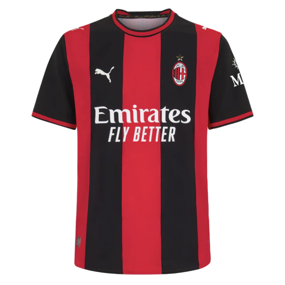 '26-'27 Ac Milan Authentic Home Shirt Polyester Made By: Puma Men's Red 3XL