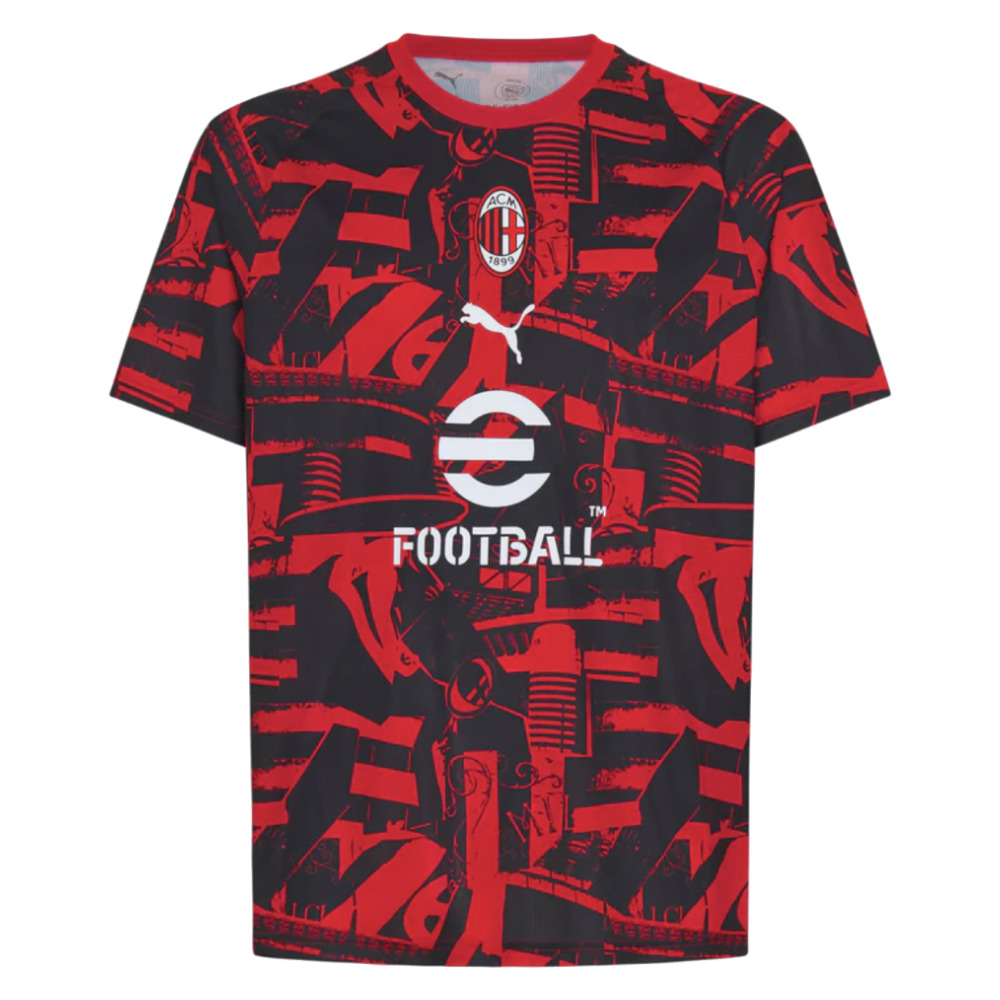 '26-'27 Ac Milan Warm Up Jersey (Red) Polyester Made By: Puma Men's Red Medium