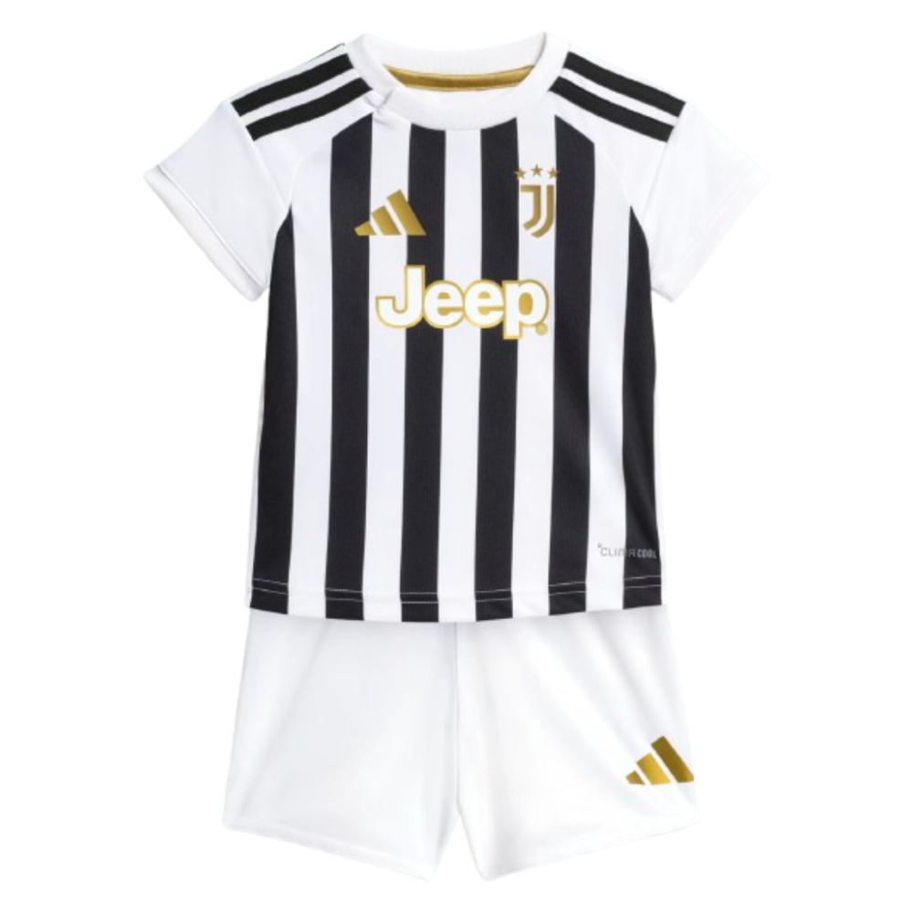 '26-'27 Juventus Home Baby Kit Toddler's 3-6 Mo Polyester Made By: Adidas Unisex Toddler White 6-9 Mo