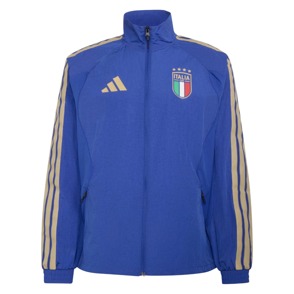 '26-'27 Italy Home Anthem Jacket (Bold ) Polyester Made By: Adidas Men's Blue Xxl