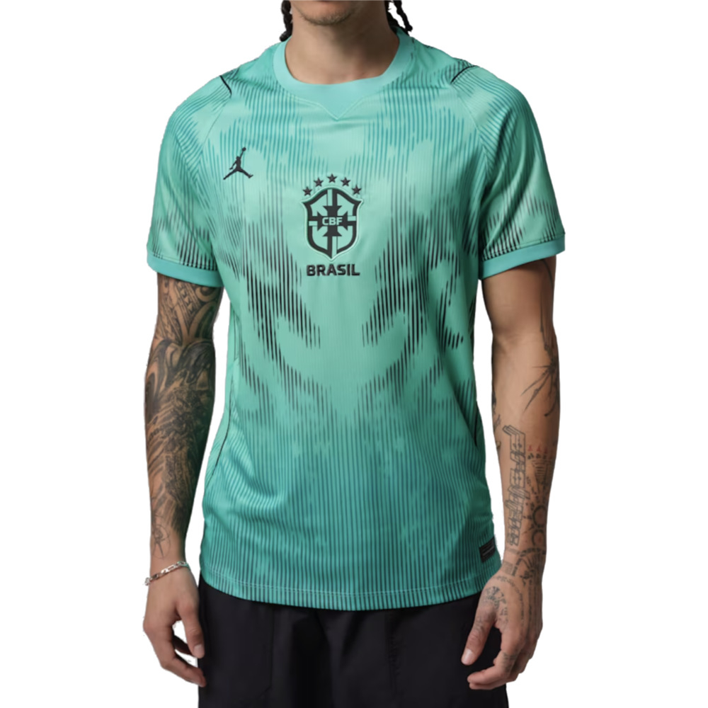 '26-'27 Brazil Goalkeeper Shirt (Light Ta) Polyester Made By: Nike Men's Green Xxl