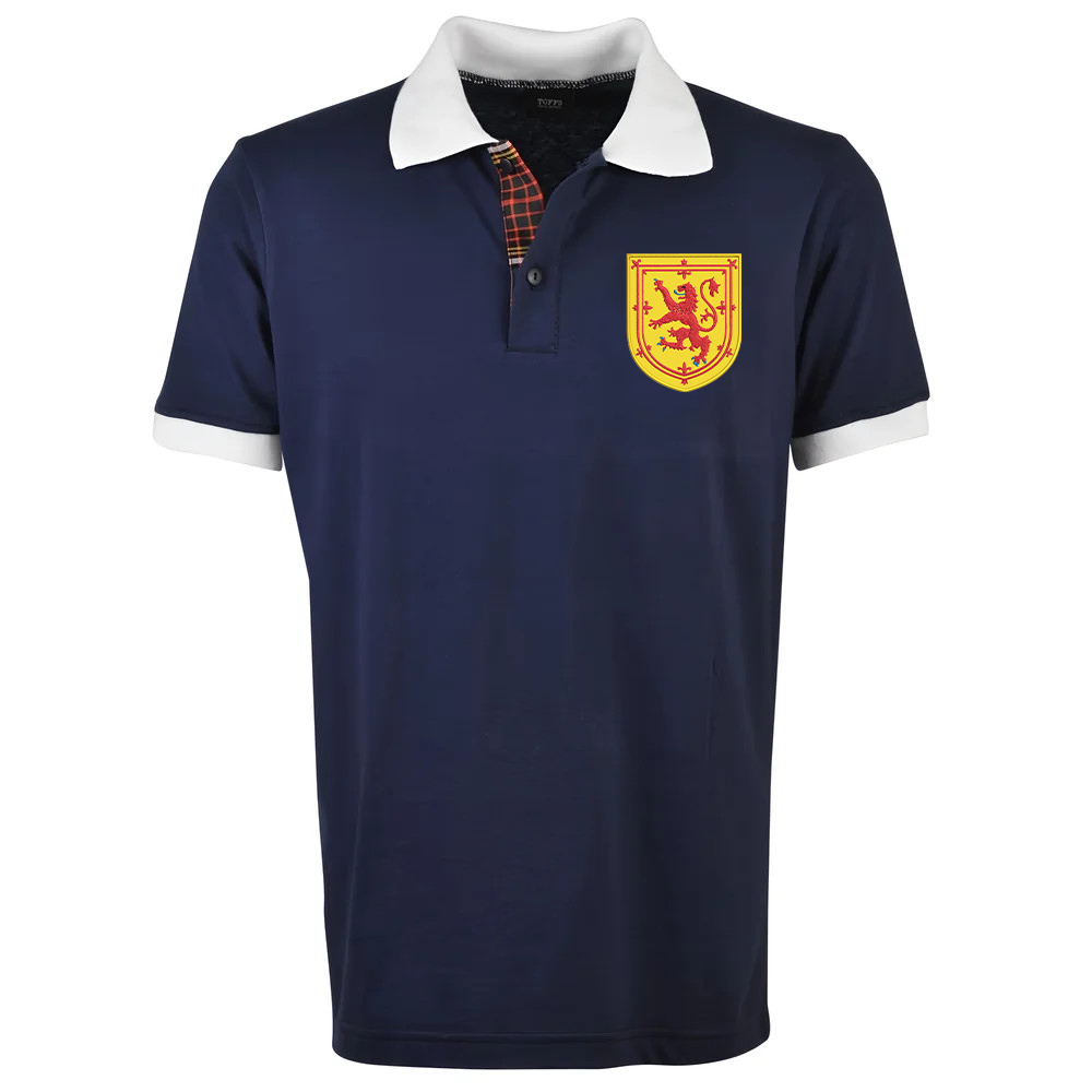 Scotland 1990 World Cup Polo Polyester Made By: Toffs Men's Navy Large
