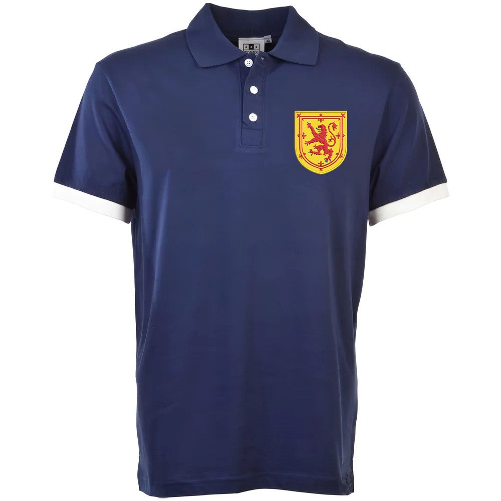 Scotland 1970'S World Cup Polo Polyester Made By: Toffs Men's Navy 4XL
