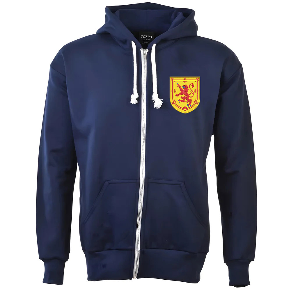 Scotland 1958 Zipped Hoodie - Polyester Made By: Toffs Men's Navy 4XL