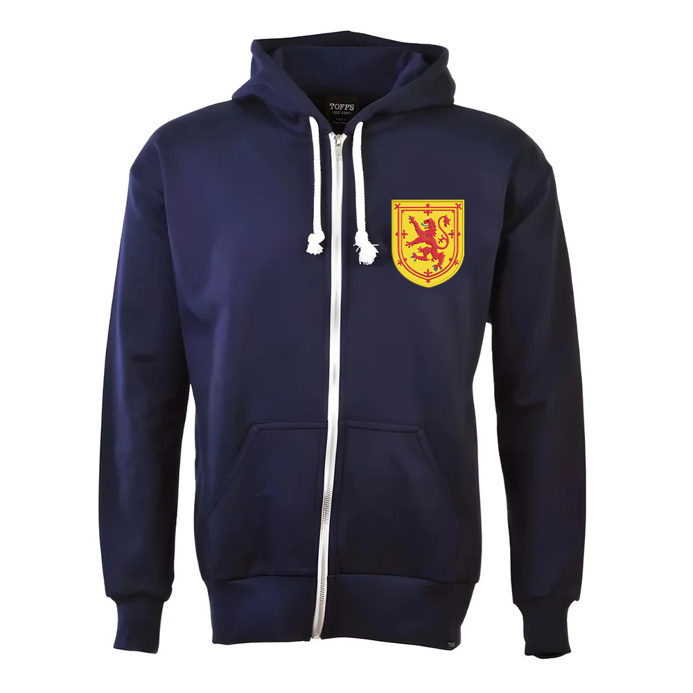 Scotland 1970'S Zipped Hoodie - Polyester Made By: Toffs Men's Navy 4XL